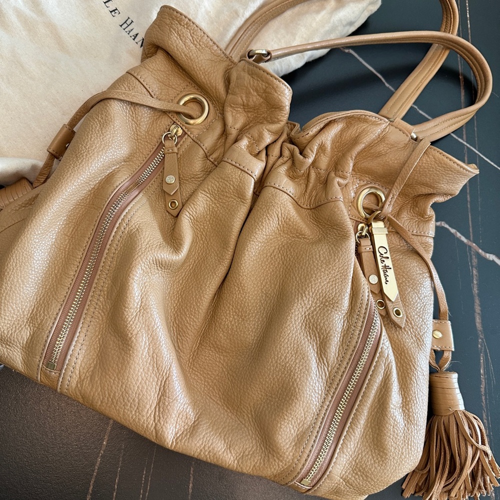 Cole Haan Tan Leather Shoulder Bag